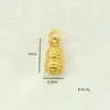 Guofeng areia dourada diy pingente de amendoim joias 18k acessórios de ouro liga contas soltas com contas pingente de corrente de celular marca de tendência
