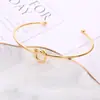 Pulsera en Forma de Corazón Transfronteriza, Joyería de Acero Inoxidable con Nudo de Amor en Forma de C, Cualquier Combinación de Elementos DIY, Moderna para el Trayecto Diario