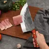 Cuchillo para rebanar con patrón forjado a mano Yangjiang Cuchillo de cocina para el hogar Cuchillo de cocina Longquan Especial del chef Cuchillo para cortar carne Venta al por mayor