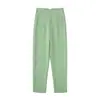 Moda Femenina Transfronteriza Estilo Europeo y Americano Pantalones Rectos Casuales de Cintura Alta Versátil Clásico Multicolor Largos 7901532