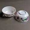 Tigela pequena para refeição de melamina tipo porcelana tigela de plástico melamina impressão de decalque 3,5 polegadas Tigela Flor Branca tigela para molho tempero
