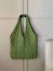 Bolso Tejido Retro Bolso Tejido de Lana Hecho a Mano Bolso Tote Bolso de Hombro Versátil Bolsos Bolso de Mano para Mujer Bolsa de Compras