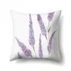 Funda de Almohada de Poliéster Decoración de Plantas Hogar Estampada Cojín Lumbar de Coche Funda de Cojín para Sofá Mesita de Noche QTA10