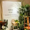 Fundo para Decoração de Festa de 100 Dias, Primeiro Aniversário, Tema Jardim Fresco, Minimalista Ins Estilo Coreano, Placa de KT