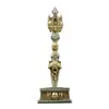 Adornos de Mortero de Acero Dorado de Cinco Puntas de Xizang Mortero de Diamante Tallado en Cobre Estilo Xizang para Sala de Estar Juego Completo de Adornos Decorativos