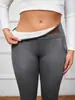 Bestseller Transfronteiriço Calças Leggings de Cintura Alta com Forro de Lã para Mulheres, Calças de Yoga Quentes Ajustadas para Outono/Inverno, Bolsos Elásticos, Calças Longas de Lã de Cordeiro