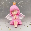 Estatueta de Bebê Anjo Annie Decoração para Bolo de Aniversário Decoração de Quarto Sala Mesa Decoração de Carro para Meninas