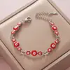 Retención de Color Galvanizado Ojo de Diablo Trébol de Cuatro Hojas Ojo de Diamante Pulsera Moda Femenina Simple Comercio Electrónico Transfronterizo Joyería Comercio Exterior