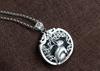 Colgante de Suéter S990 Plata Pieza Retro Artesanal Mate Cerdo del Zodíaco Moneda Hueca Moneda para Hombre y Mujer