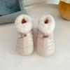 Botas de Nieve de Caña Alta para Bebé Niña, Zapatos Calientes para Bebé, Zapatos para Niños Pequeños de Otoño e Invierno, Botines Cortos de Terciopelo para Niñas, Zapatos para Niños