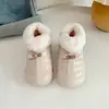 Botas de Nieve de Caña Alta para Bebé Niña, Zapatos Calientes para Bebé, Zapatos para Niños Pequeños de Otoño e Invierno, Botines Cortos de Terciopelo para Niñas, Zapatos para Niños