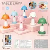 Luminária de Mesa Pequena Touch Simples e Criativa para Mesa de Escritório, Quarto de Casa, 1200mAh, Luminária de Mesa de Leitura de 5 Níveis para Estudo
