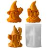 Molde de Enano de Halloween Transfronterizo Enano Anciano sin Rostro Adornos Decorativos Herramienta de Pulido de Yeso para Velas de Aromaterapia DIY