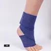 Tornozeleira de compressão enrolada em bandagem, equipamento de proteção fino e respirável para basquete e badminton, suporte de tornozelo fixo elástico, respirável e com compressão