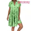 2019 Amazon AliExpress quente quente verão vestido chemise estampado feminino em grande estoque