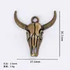 Venta caliente transfronteriza de Amazon aleación DIY accesorios para joyería hueco cabeza de vaca accesorios de cuchillo de luna curvo colgante para collar colgante