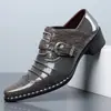 Venta Caliente de Amazon Estilo Británico Transfronterizo Zapatos de Negocios Formales para Hombre Tallas Grandes Puntiagudos Modernos 660107