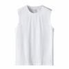 Chaleco sin mangas de verano para hombre, marca de moda, para fitness, deportes, running, camiseta blanca de manga corta, camiseta básica, camiseta para hombre
