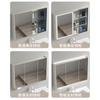 Gabinete de Baño Grande de Acero Inoxidable con Arco Lavabo Integrado para Baño Combinación de Gabinete Lavamanos con Fregadero Retenedor de Agua