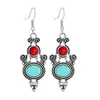 Pendientes Geométricos Populares de Aleación Estilo Resort de Playa para Mujeres Acrílico Turquesa Textura de Moda Pendientes al por Mayor