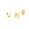 Pendientes de Acero de Titanio de 26 Letras Inglesas, Simples y de Alta Gama, Chapados en Oro de 18 Quilates, Estilo Ins, Pendientes Creativos de Nicho, Pendientes Personalizados