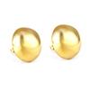 Aretes Europeos y Americanos Transfronterizos Semicírculo Aretes Ins Simples Elegantes Nicho Brillantes Redondos Estilo Metal Aretes de Acero Inoxidable