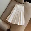 Ropa Infantil Primavera y Otoño 2026 Falda Blanca Plisada de Corte A de Cintura Alta con un Diseño Elegante para Niñas, Falda Corta para Niñas de 6 Años
