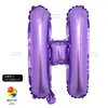 Decoração de Festa de Aniversário e Casamento Balão de Filme de Alumínio Alfanumérico Roxo 16 polegadas 0-9 A-Z Balão de Folha de Alumínio Atacado
