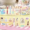Amante de las Cartas y Cinta Washi Colección de Artículos Pequeños Dibujado a Mano Diario de Vida Cotidiana Pegatinas Decorativas Dropshipping