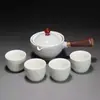 Conjunto de Chá de Viagem Artefato para Fazer Chá Preguiçoso Copo Rápido para Convidados Preparo Livre e Fácil Conjunto Portátil de Chá Kung Fu Conjunto de Xícaras de Chá Bule Doméstico