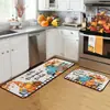 Felpudo Decorativo Navideño Transfronterizo Alfombra Larga de Cocina Absorbente de Aceite Felpudo Antideslizante Resistente a la Suciedad para Puerta para Pelo