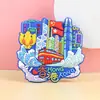 Ímãs de geladeira macios de PVC personalizados para museus, atrações turísticas culturais e criativas, ímãs de geladeira de cidades e lembrancinhas de viagem personalizadas