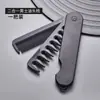 Seccionamiento de Estilismo de Recogidos Peine de Cola Puntiaguda Fibra de Carbono Antiestático Resistente al Calor Dientes Finos Peluquería Profesional Peine de Flecos