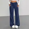 2025 Transfronterizos Europeos y Americanos Shein Primavera y Verano Nuevos para Mujer Japoneses y Coreanos Ajustados Rayados Acampanados Casuales de Oficina Pantalones Largos