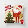Funda de almohada de dibujos animados merryChristmas estilo europeo y americano funda de cojín decorativo para la cintura de árbol de Navidad calcetines de caramelo