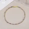 Pulsera de circón con diamantes completos transfronteriza, pulsera de moda de lujo ligero de alta gama, joyería versátil con diamantes, adecuada tanto para hombres como para mujeres, única y versátil