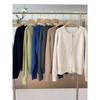 Mesmo Estilo da Loja das Celebridades! Estilo Retro Coreano! Cardigan de Tricô com Zíper Duplo, Aparência Solta e Emagrecedora, Jaqueta de Outono para Mulheres