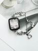 Adecuado para apple apple watch8 pulsera de metal iwatch234567SE correa telescópica de cristal perlado