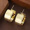 Moda Cruzada Europeia e Americana Exquisitos Simples Metal Escovado Geométrico Forma de C Brincos Stud Brincos Luxo Leve Personalidade de Nicho Acessórios de Brinco