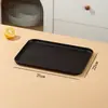 Bandeja Rectangular de Plástico Negro para Hotel con Logo, Bandeja Cuadrada Pequeña para Salón de Belleza, Bandeja de Exhibición Comercial