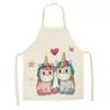Delantal con Estampado de Unicornio de Dibujos Animados Nuevo Delantal de Pintura para Niños Cocina Impermeable y a Prueba de Aceite Delantal sin Mangas para Adultos Una Pieza