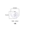 Prata Esterlina S925 Prata Lisa Padrão Martelo Assimétrico Contas Espaçadoras de Prata Feitas à Mão Contas de Prata Tailandesa Contas Soltas Pulseira Diu Acessórios de Prata