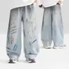 Ropa Infantil Zuoxi Jeans Pintados con Graffiti para Niños Pantalones de Primavera y Otoño para Niños 2026 Estilo Nuevo Pantalones de Otoño para Niños Medianos y Grandes