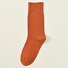 Calcetines de algodón para mujer material de algodón mercerizado color liso de alta calidad absorbentes de sudor de caña alta calcetines de costura sin costuras hechos a mano longitud media pantorrilla