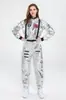 Disfraz de Halloween Cosplay Tierra Errante Mismo Estilo Traje Espacial Mono de Astronauta para Mujer Traje de Escenario