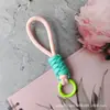 Cordón para Teléfono Anudado Bloque de Color, Cordón Tejido Corto Creativo, Llavero para Funda de Teléfono, Correa Desmontable Anti-Pérdida 12cm