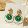 Set de Aretes de Disco Creativos Europeos y Americanos Decoraciones Geométricas de Metal con Lentejuelas Versátiles Aretes de Dos Piezas Aretes para Mujer