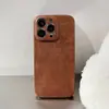 16 Estuche para Teléfono de Cuero de Imitación con Patrón Crazy Horse Transfronterizo 17 Adecuado para Funda Apple 15 Promax 13 Anticaída 14 Media Funda