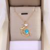 Collar de Aleación de Cadena Clavicular con Colgante de Planeta al por Mayor Joyería de Moda Transfronteriza Europea y Americana Pedrería para Mujer Nicho Estrella Luna