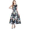 Moda Europeia e Americana Alfaiataria Estéreo Cintura Saia A-Line Transfronteiriça Vestido Feminino Novo de Verão Elegante Sem Mangas Cintura Alta